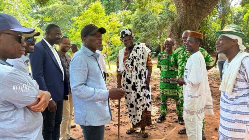 Patrice Talon visite des sites touristiques à Ouidah