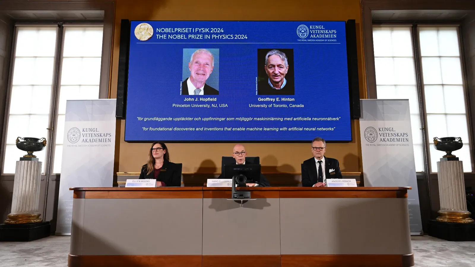 Science : Le prix Nobel de physique décerné à un Américain et un Britanno-Canadien