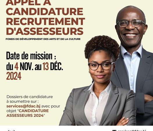 Evaluation de projets culturels et artistiques : Le Bénin recrute des Accesseurs